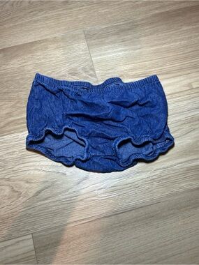 Source Unknown Navy Blue Ruffle Baby Shorts